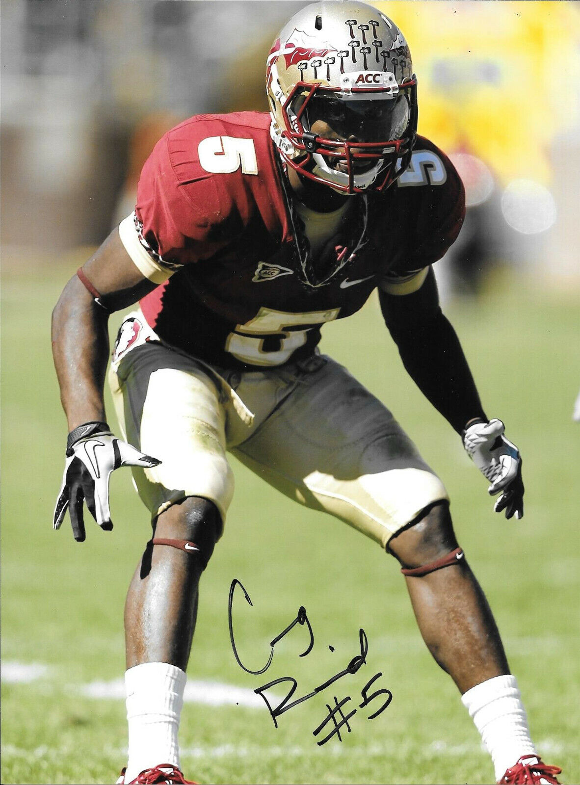 GREG REID HAND SIGNED FLORIDA STATE SEMINOLES 8X10 Photo Poster painting W/COA FSU