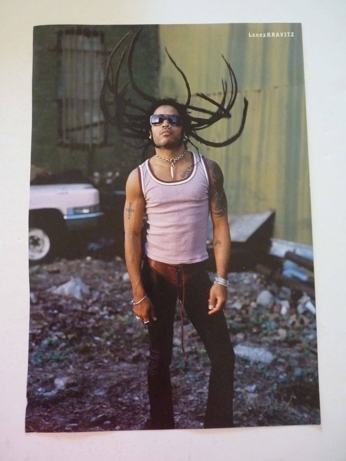 Lenny Kravitz Single Sided Coffee Table Book Photo Poster painting Page 8x13