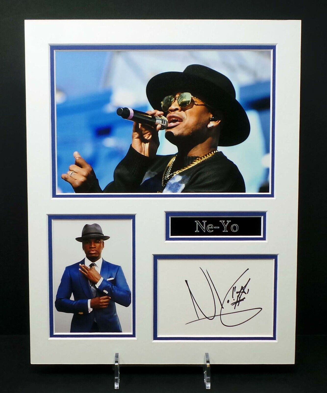 NE-YO American Singer Actor Producer Signed Mounted Photo Poster painting Display 1 AFTAL RD COA