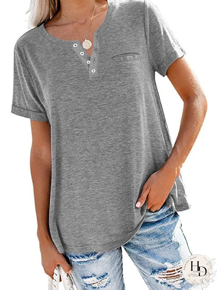 Summer Henley Tunic Shirt