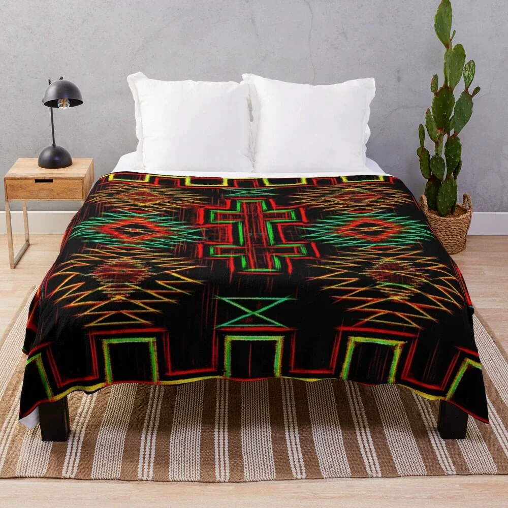 Athvotar of Original Throws Blanket 1890 Retro Blanket with Navajo Saddle, Soft Flannel Bed Blankets Warm Lightweight Fleece Blanket