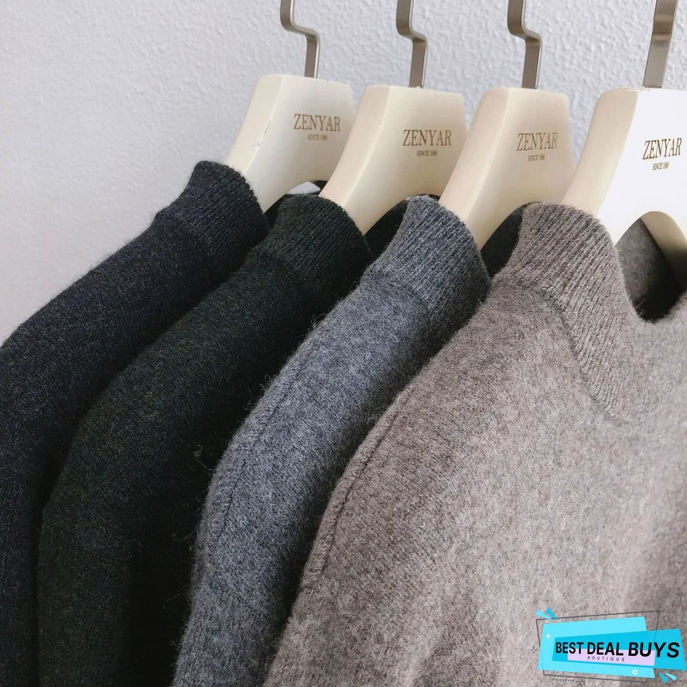 Warm Semi-Turtleneck Loose Men's Sweater Men