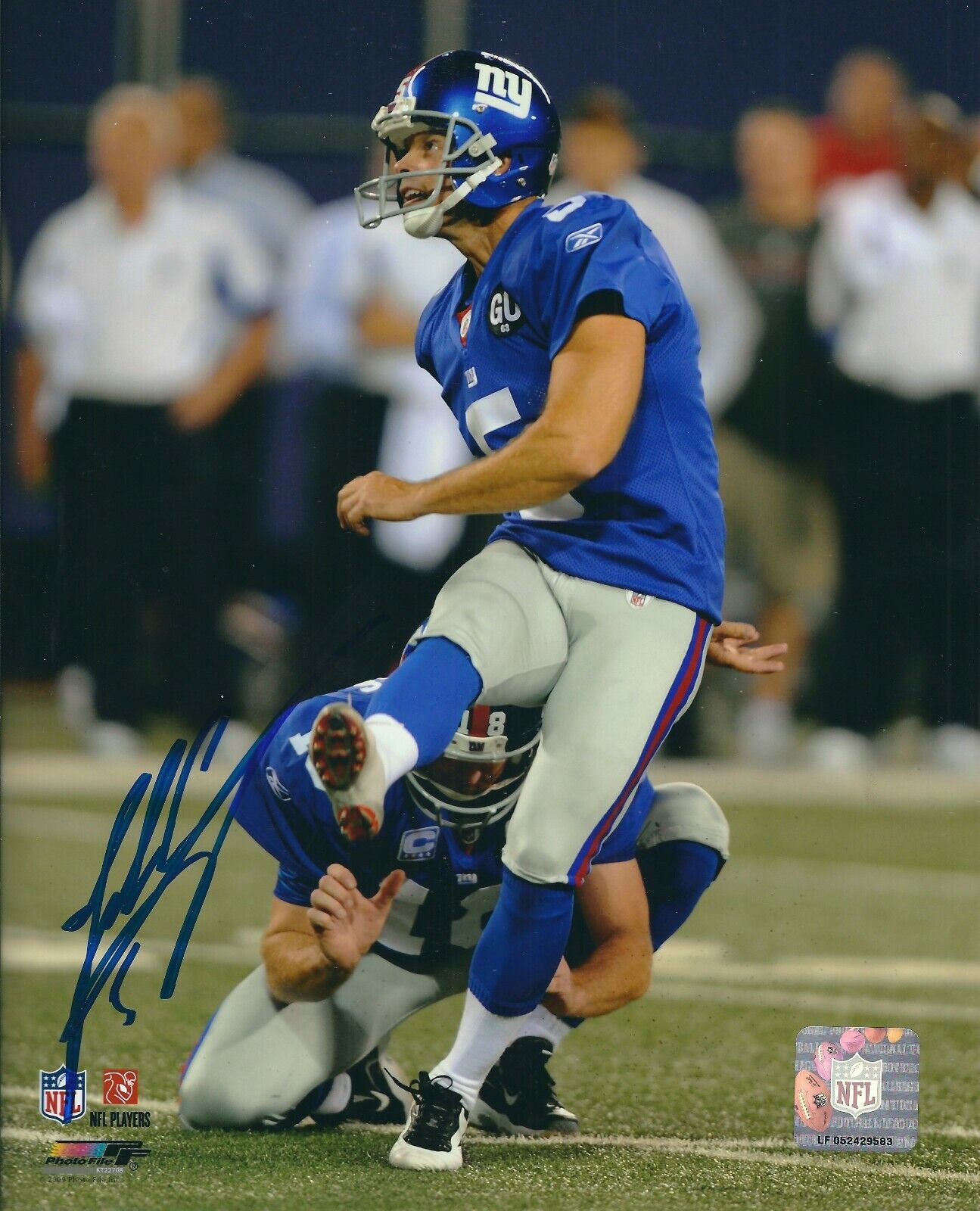 Autographed JOHN CARNEY 8X10 New York Giants Photo Poster painting - w/COA