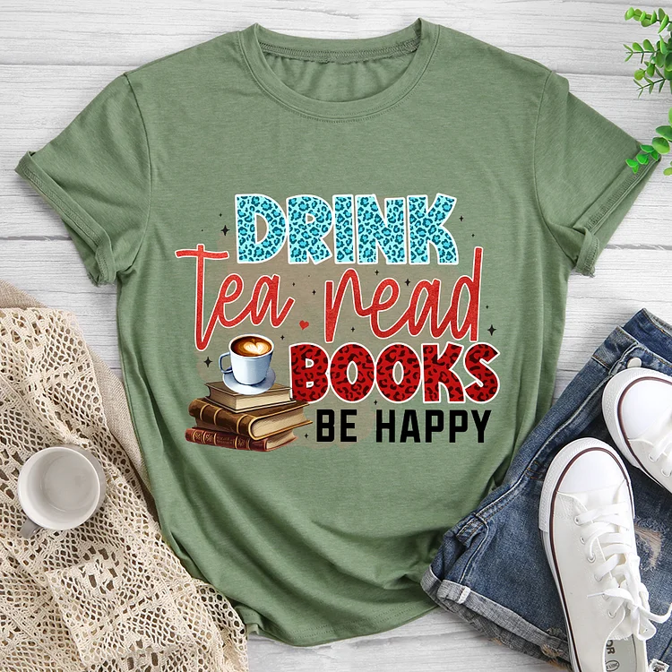 Drink Tea Need Books T-shirt - BSTCAH2021-Annaletters