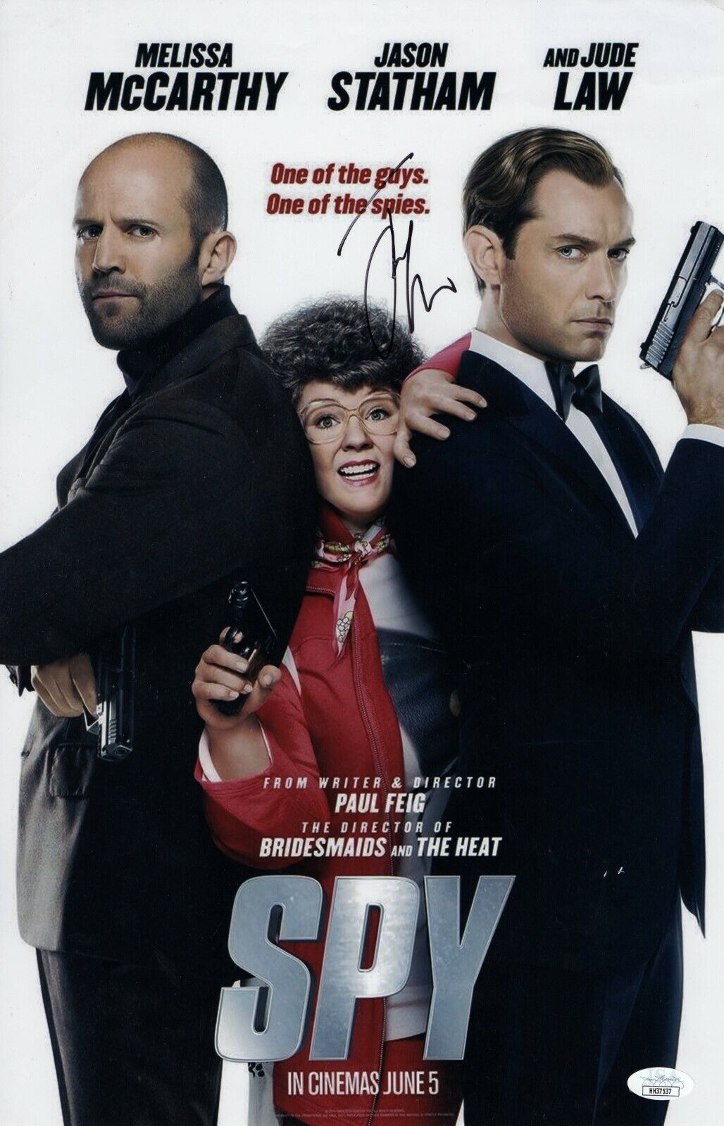 Jude Law Signed Autographed 11X17 Photo Poster painting Spy Movie Poster JSA HH37537