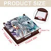 Wooden DIY Indian Wolf Diamond Painting Kit Note Box with 160 Papers for Office