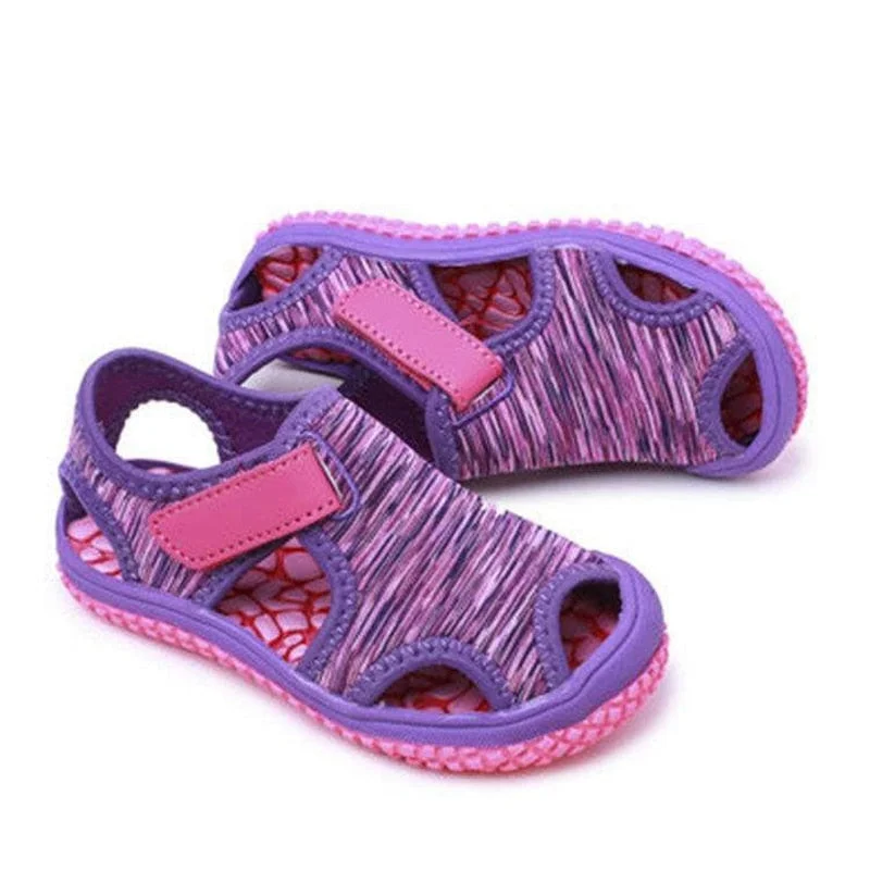 ZZFABER Children Soft Sandals for Baby Girls Boys Summer Kids Mesh Barefoot Sports Beach Shoes Non-Slip Casual Sandals Sneakers