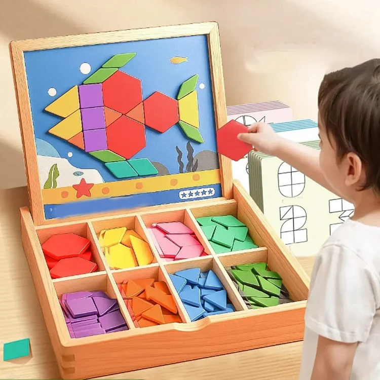 🔥Wooden Magnetic Pattern Block Puzzle Set🧩