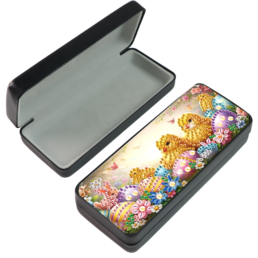 Easter Day Leather 5D Diamond Painting Sunglass Case Diamond Art Sunglasses Case