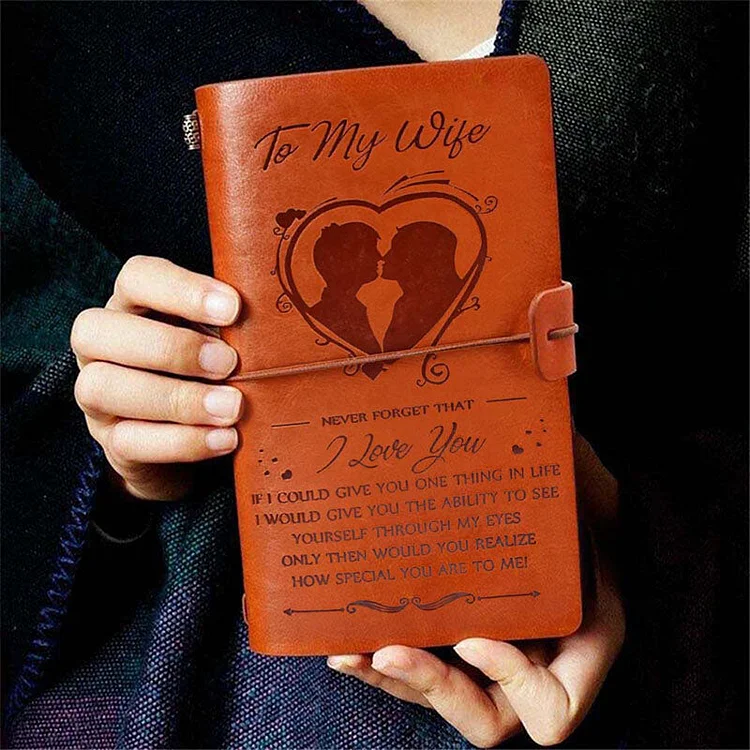 To My Wife - Never Forget That I Love You - Vintage Journal Notebook The Cold Blanket