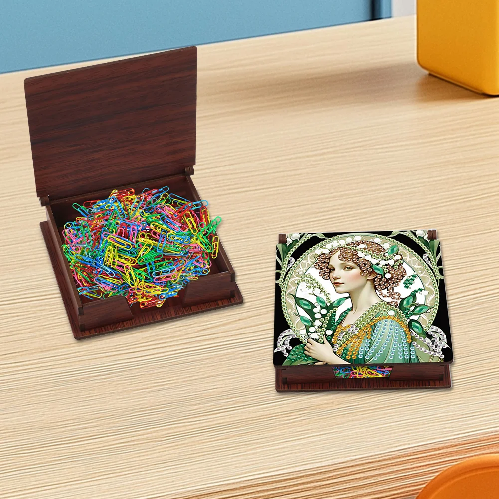 DIY Elegant Lady Diamond Painting Note Box Paper 160 Sheets of Paper for DIY Art Craft