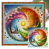 (Stamped/Counted) Tai Chi Scenery Of Four Seasons-11CT Cross Stitch 40*40cm