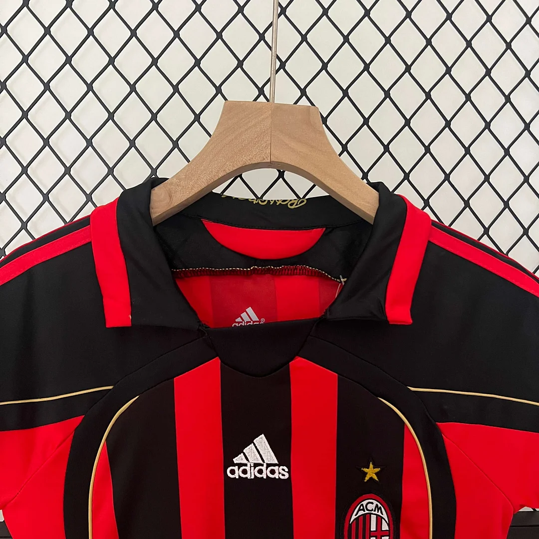 2006/2007 Retro Kids Size AC Milan Home Soccer Jersey 1:1 Thai Quality