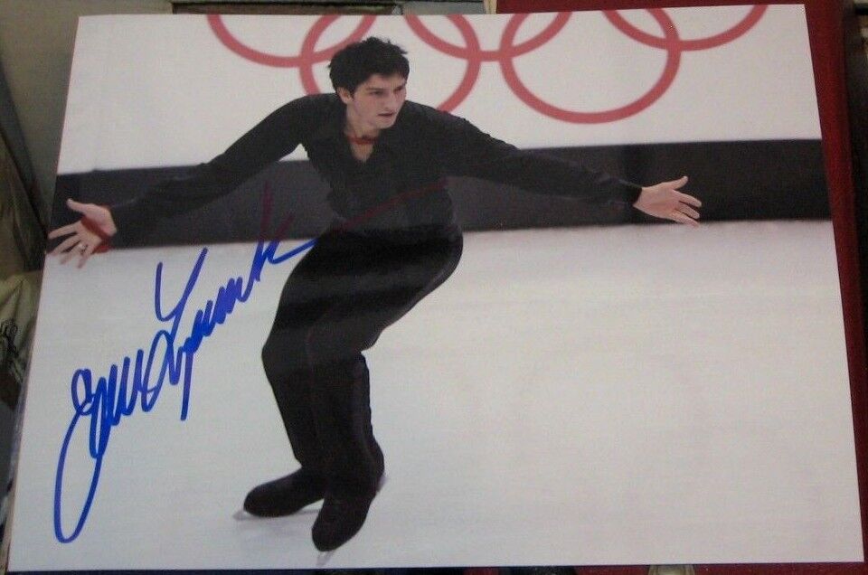 Evan Lysacek Olympic Gold Medal Figure Skating SIGNED 8x10 Photo Poster painting COA Autographed