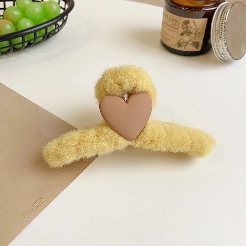 Minimalist Solid Color Arylic Hair Claws 1 Piece