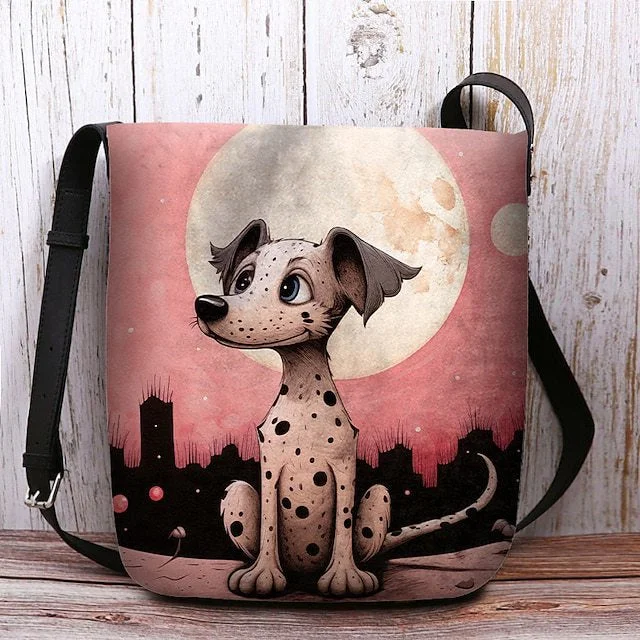 Style & Comfort for Mature Women Women's Dog Print Crossbody Bag