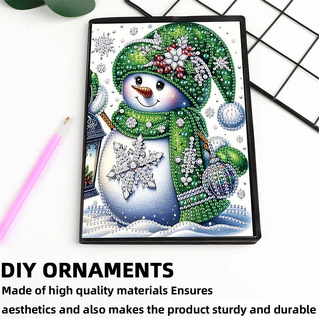 2pcs Snow Season Partial DIY 50 Pages A5 Diamond Painting Notebook for Study