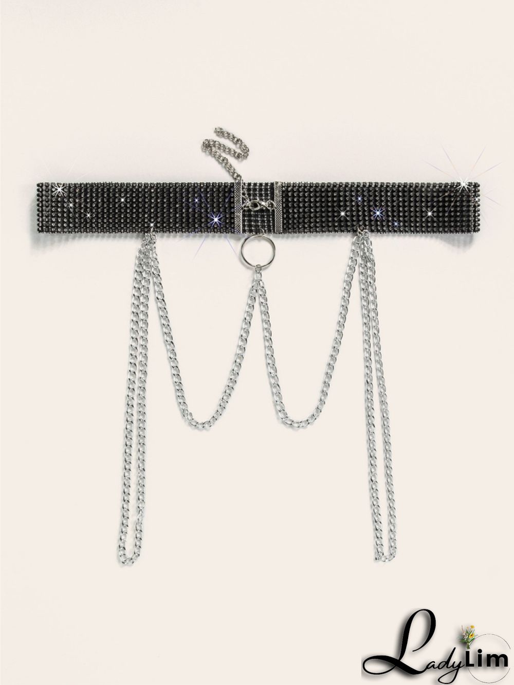 Formal Beaded Sparkly Chains Girdle Belt