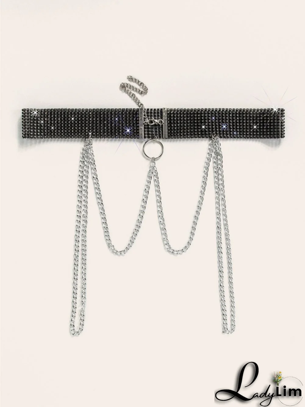 Formal Beaded Sparkly Chains Girdle Belt