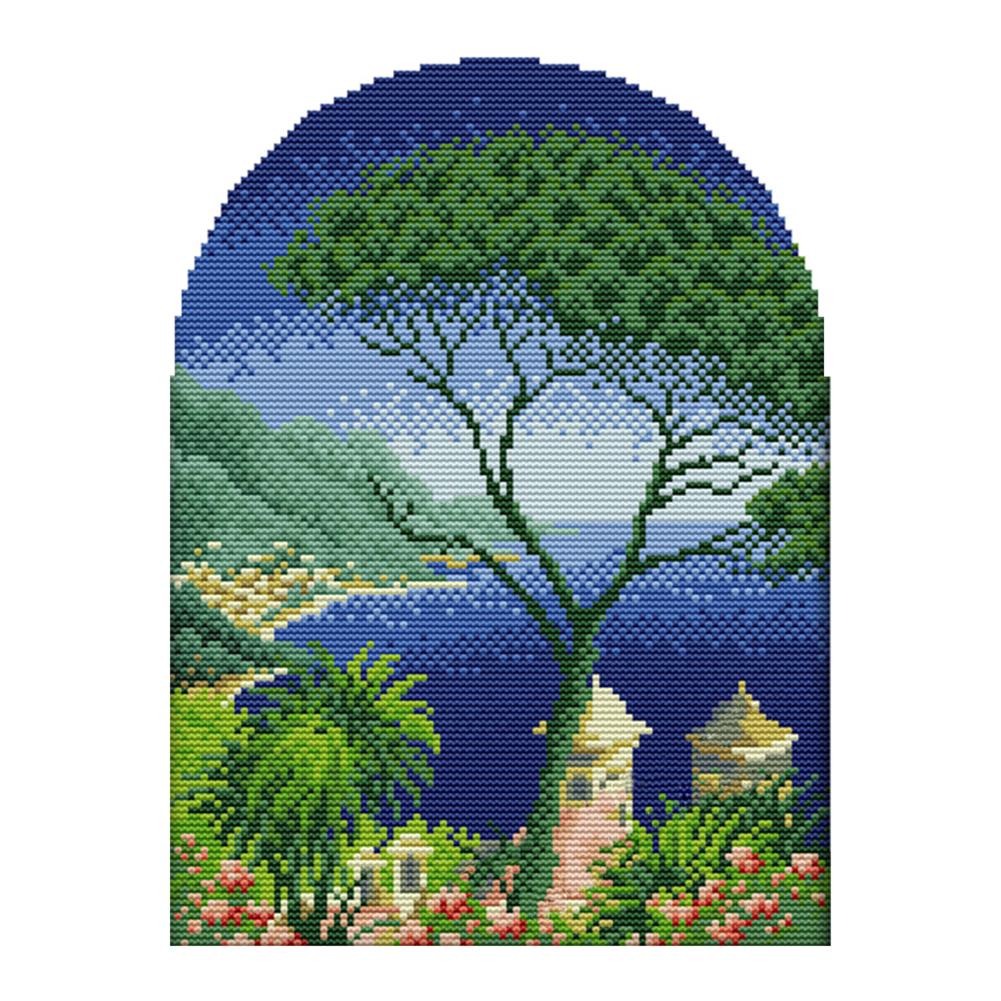 

Landscape - 14CT Stamped Cross Stitch - 33x26cm, 501 Original