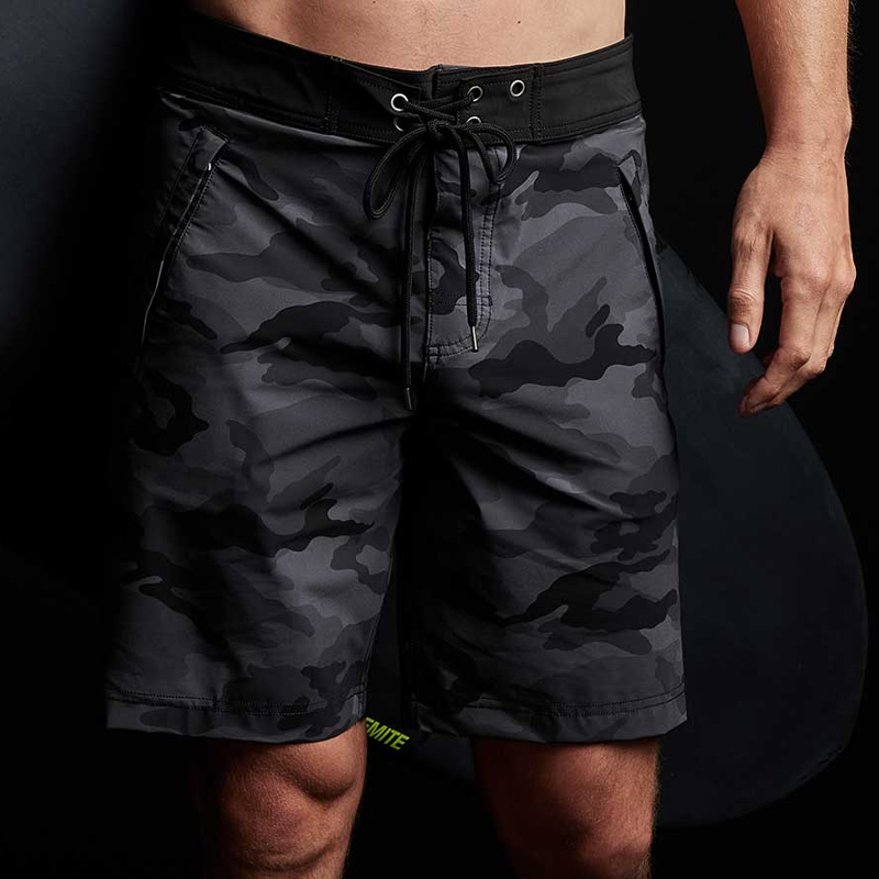 Vintage Drawstring Camouflage Shorts