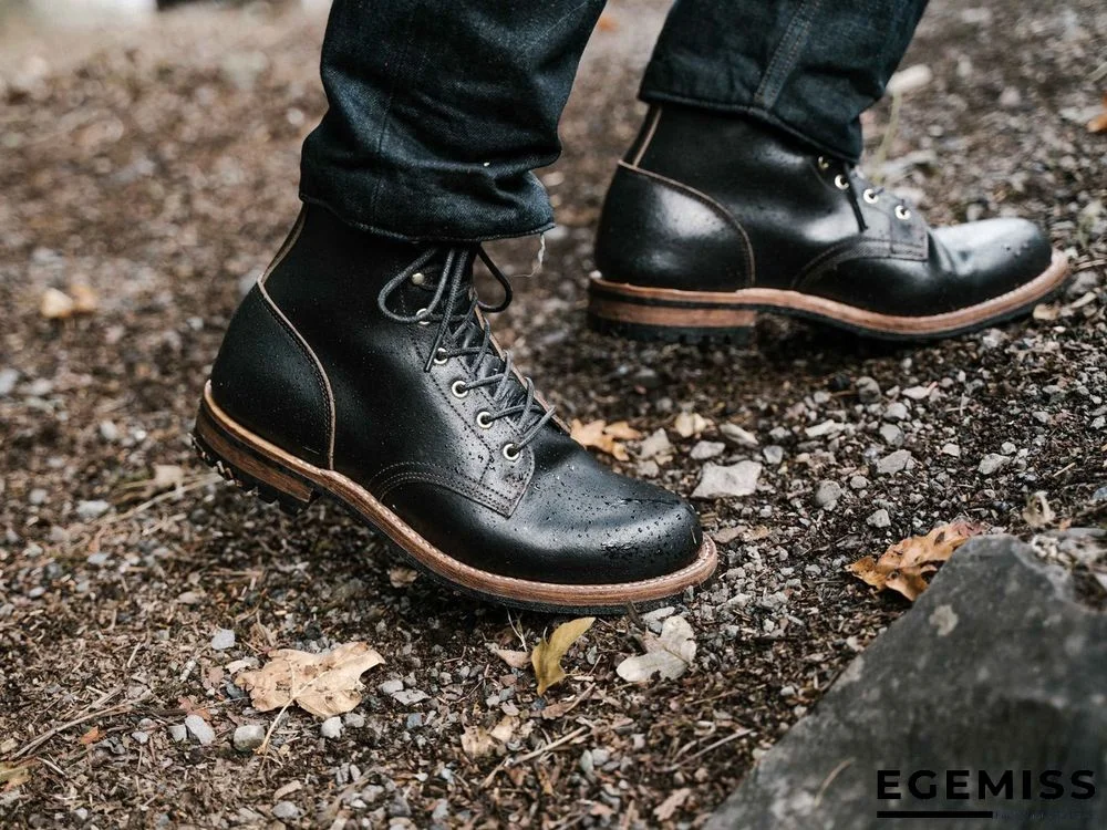 Cow Split Leather Men Boots Comfortable Boots Men Footwear Rubber Ankle Boots Men's Shoes | EGEMISS