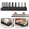 Kitchen Pots Pans Organizer with 8 Adjustable Dividers Sliding Dish Drying Shelf