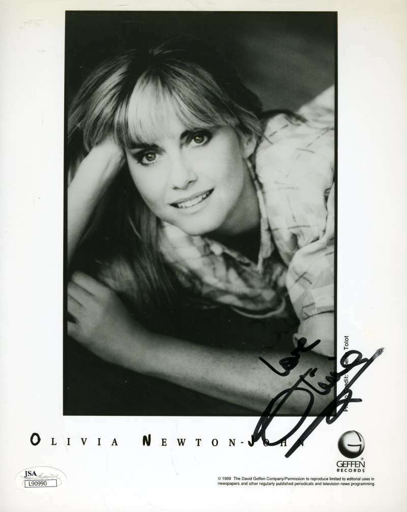 Olivia Newton John Jsa Coa Autograph 8x10 Photo Poster painting Hand Signed Slabbed