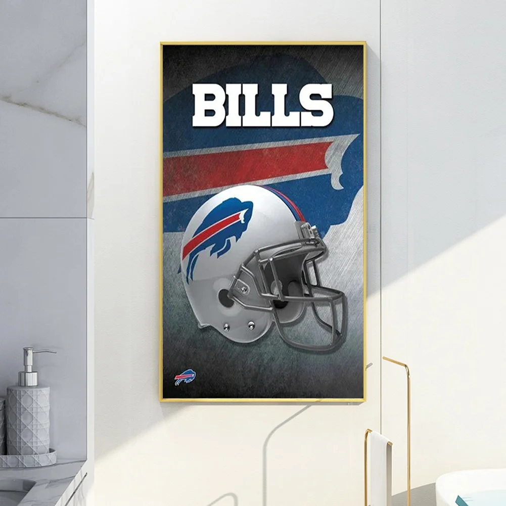 Diamond Painting - Full Round Drill - Buffalo Bills(35*50cm)