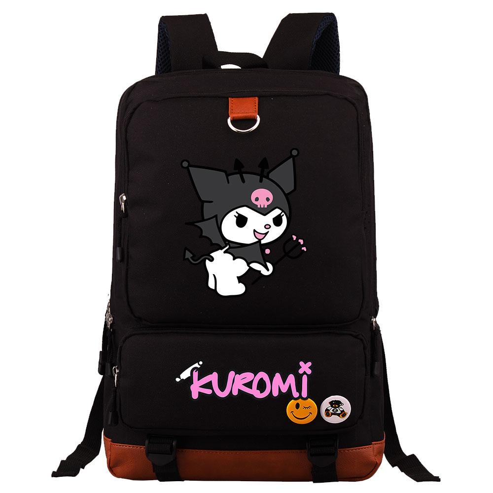 Mayoulove Kuromi Backpack Lightweight Design with Adjustable Straps for School and Outdoor Activities-Mayoulove