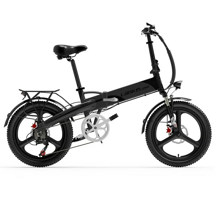 Lankeleisi G660 Folding Electric City Bike 500W Motor 48V 12.8Ah Lithium Battery 35KM Speed 110Km Mileage