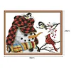 Christmas Animals - 14CT Stamped Cross Stitch Kit(36x29cm)