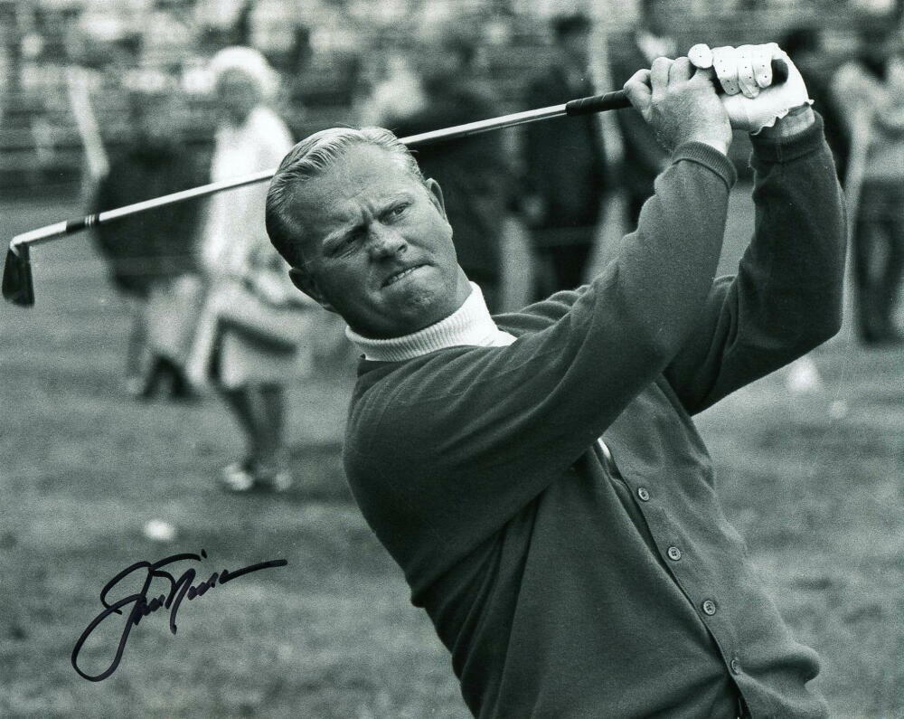 JACK NICKLAUS SIGNED AUTOGRAPH 8X10 Photo Poster painting - YOUNG MASTERS CHAMPION, GOLF ICON