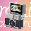 Thumb-sized Flip Screen Mini Camera - Digital Retro CCD High-Definition Portable Small Camera for Students and Campuses