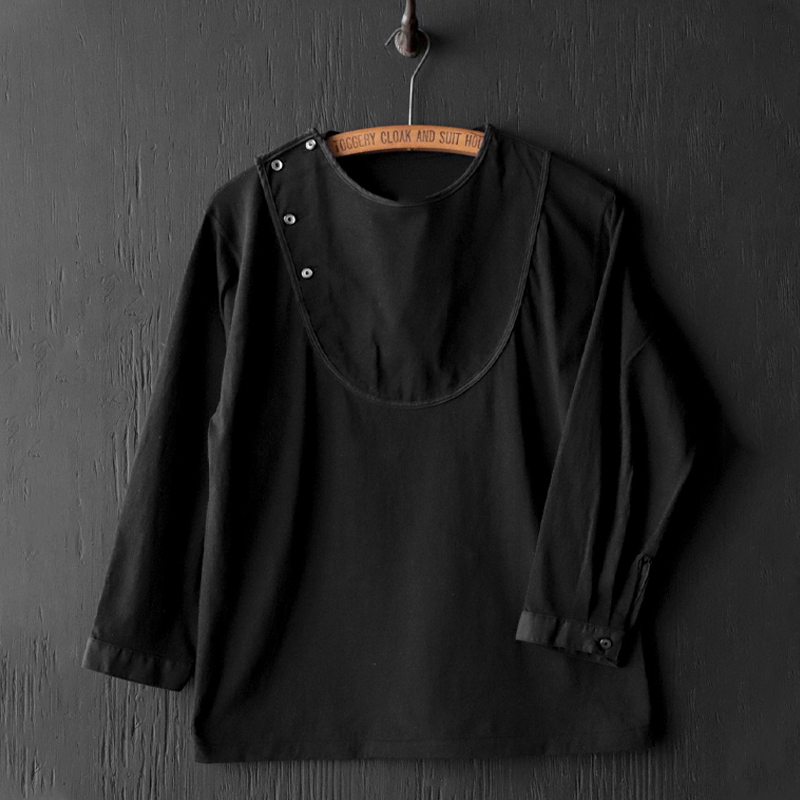 Men’s Vintage Black Pullover Work Shirt