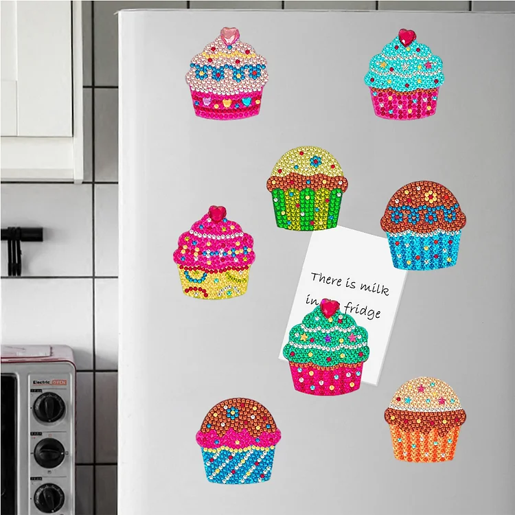 8/12PCS Diamond Painting Magnets Refrigerator for Adults Kids Fridge Car  Decor