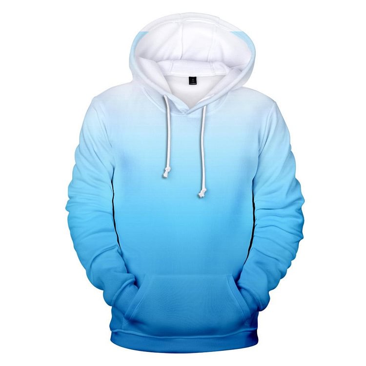 Gradual Change 3D Hoodie Tie Dye Pullover Hoodie Hooded Sweatshirt Top-Mayoulove