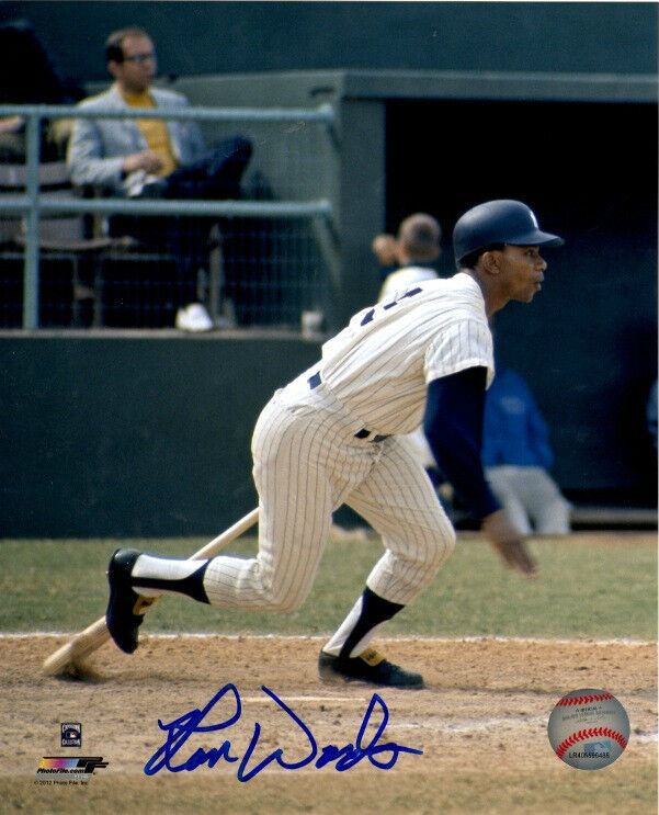 Signed 8x10 RON WOODS New York Yankees Autographed Photo Poster painting - COA