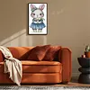 Rabbit And Calla Lily-14CT Stamped Cross Stitch 15*27cm/5.91*10.63in