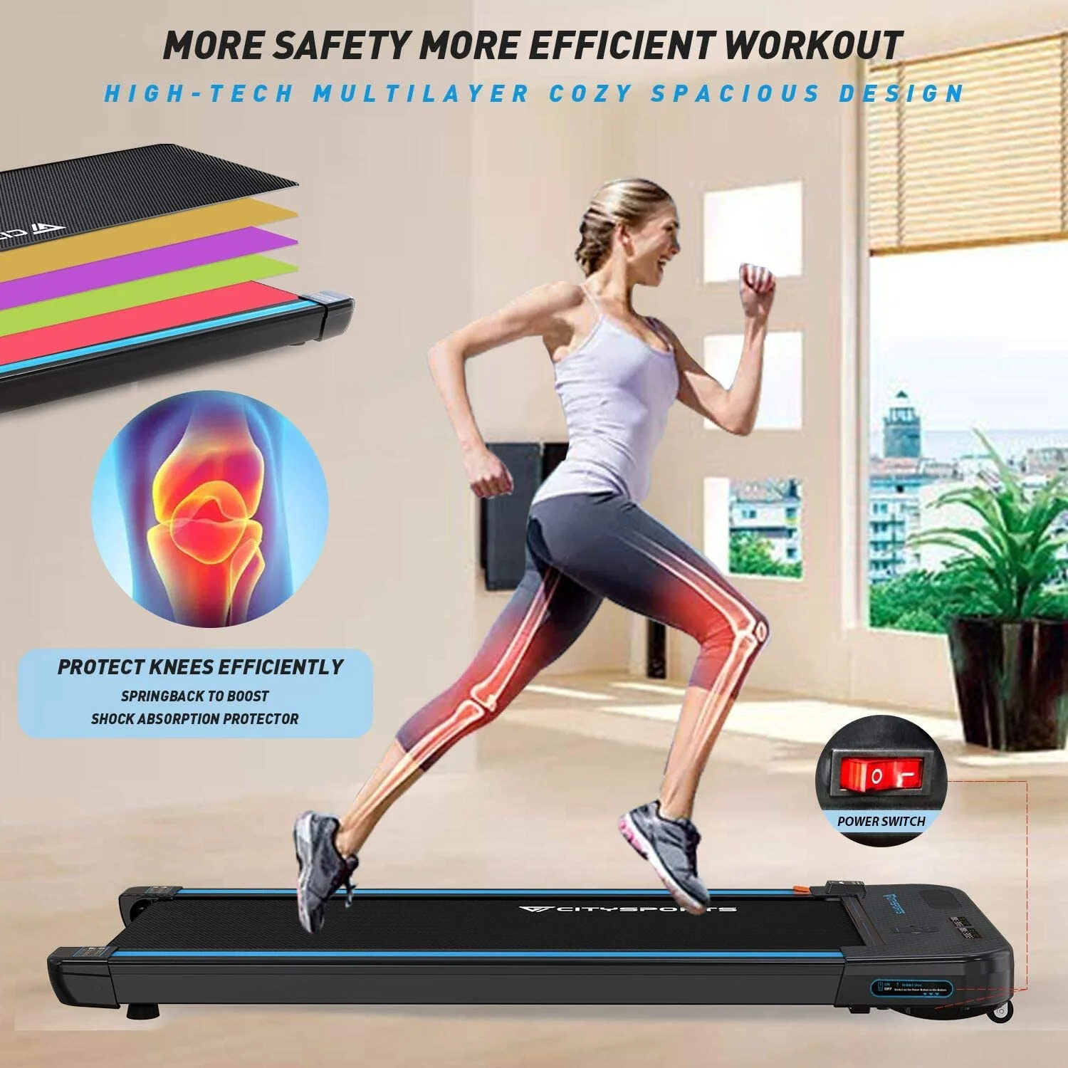 Gearstone Treadmills for Home, CITYSPORTS Walking Pad Gearstone Treadmills for Home, CITYSPORTS Walking Pad