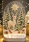 DIY Diamond Art LED Night Light &ndash; Light-Up Table Decor, Double-Sided Printed DIY Crystal Pearl Painting Decoration for Christmas & Holiday Gifts