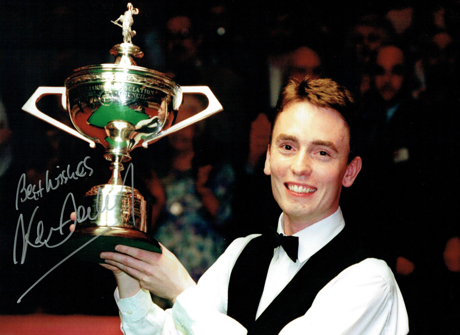 Ken DOHERTY Signed Autograph 16x12 Photo Poster painting World SNOOKER Champion AFTAL COA