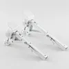 Foldable Steel Cross Stitch Table Clamp Extension Steel Stand Set of 2, Space Saving Embroidery Canvas Holder Frame, Wrist Relief Craft Accessory for Cross Stitch, Needlework, Sewing Projects