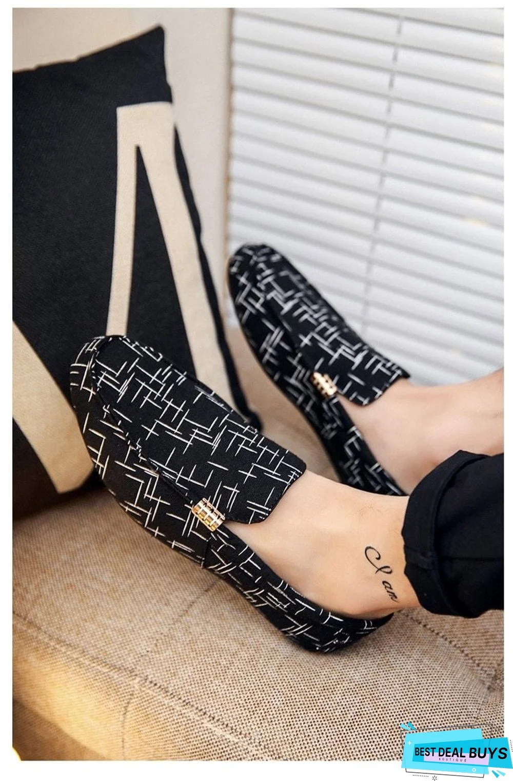 Men Summer Light Canvas Loafers Shoes Breathable Fashion Flat Footwear