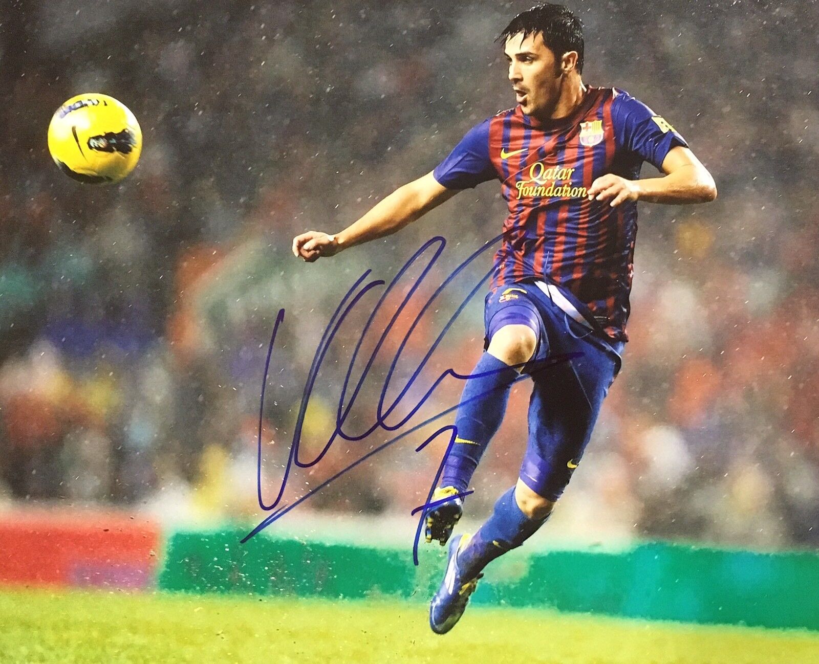 PROOF! DAVID VILLA Signed Autographed 8x10 Photo Poster painting SPAIN FC BARCELONA Soccer