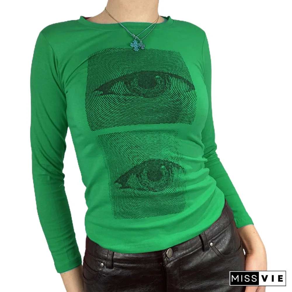 Women Trendy Portrait Letter Printed Tank Tops Summer Vest Female Round Neck Sleeveless Slim Fit Crop Tops