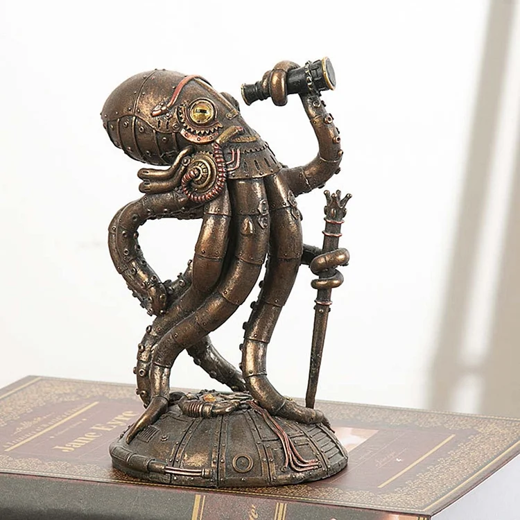 Steampunk Style Mechanical Traveler Octopus Sculpture | 168DEAL