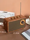 Retro Radio Speaker Wireless Portable FM Radio Receiver for Home Outdoor Travel