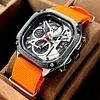 New square watch fashion trendy men's large dial retro watch