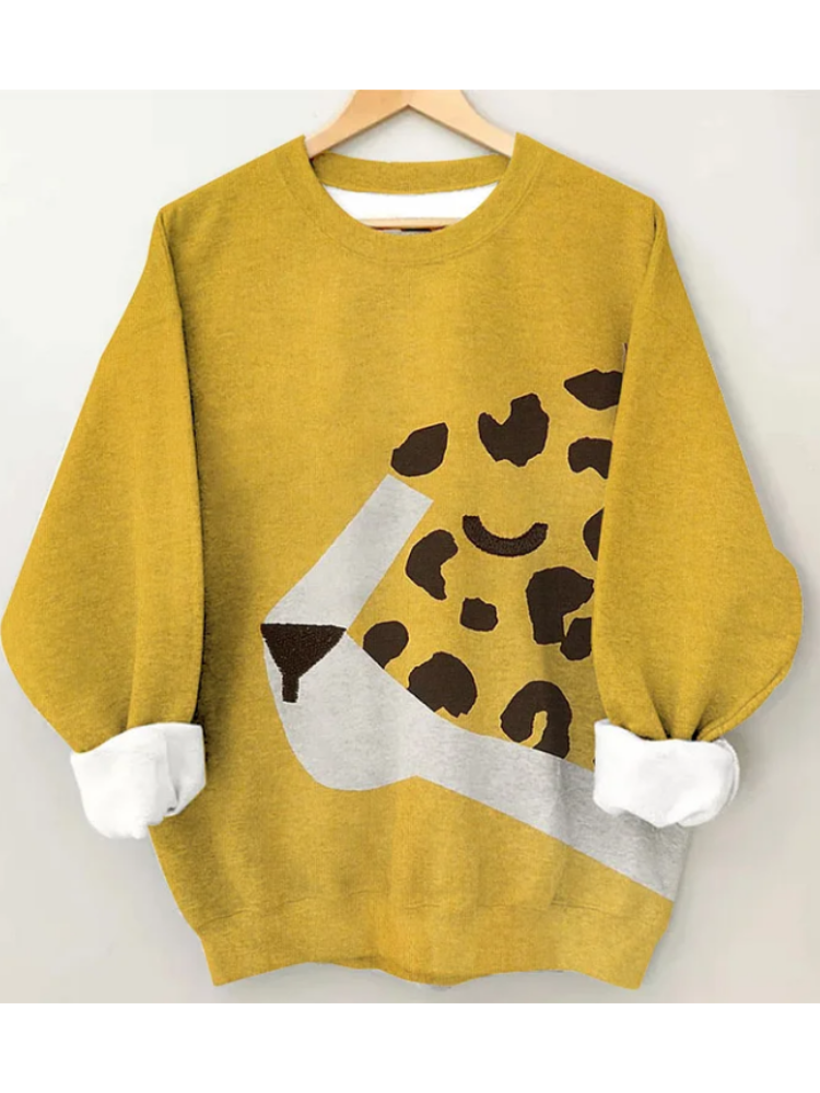 Cheetah Art Casual Long Sleeve Sweatshirt